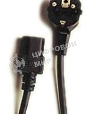 Кабель питания Gembird 3.0м, черный, с заземлением, пакет