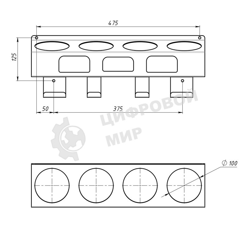 Держатель-органайзер Rexant для покрасочных работ, настенный, черный