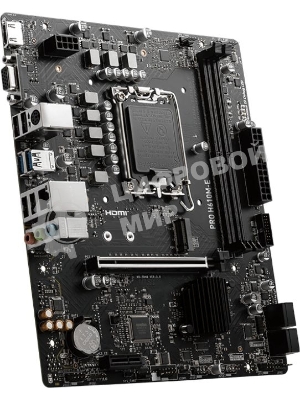 Материнская плата MSI PRO H610M-E, LGA 1700, Intel H610, 2xDDR5, 4xSATA, 1xM.2, 1xPCIe 4.0 x16, 1xPCIe 4.0 x1, 1xHDMI, 1xVGA, 1xRJ45 1Gb, 2xUSB-A 3.2 Gen 1, 4xUSB-A 2.0, 3x3.5мм, 7.1, mATX