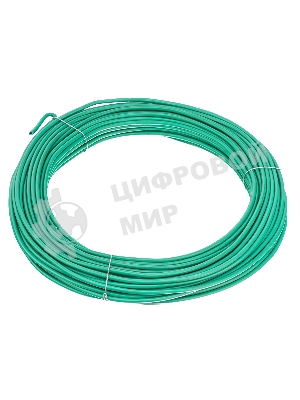 Проволока для подвязки Сибртех, стальная в ПВХ (зеленый) 25 м, внутр. 1,6 мм/внеш. 3,0 мм