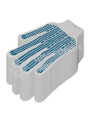Перчатки трикотажные, с ПВХ Протектор, 32 г, 10 класс, 10 пар/уп