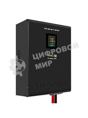 Источник бесперебойного питания (инвертор, синус, для котла, настенный) ExeGate FineSine SX-5000.LCD.AVR.2SH.T 5000VA/3500W, чистая синусоида, цветной LCD-дисплей, AVR, 2*Schuko+клеммы, линейно-интерактивный, внешняя батарея 48В до 200А·ч (поставляется отдельно), крепление настенное, черный