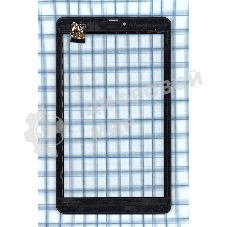 Сенсорное стекло (тачскрин) для Irbis TZ885, черное c рамкой