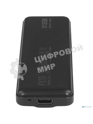 Внешний SSD 512Gb Silicon Power PX10, External, USB TypeC 3.2, черный, read/write 1050/1050 Mb/s