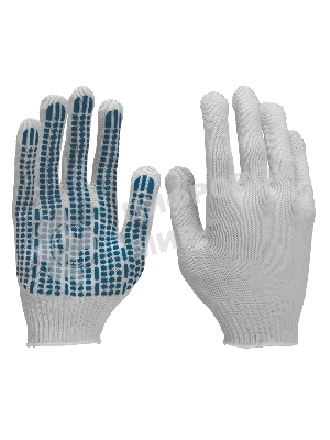 Перчатки трикотажные, с ПВХ Протектор, 32 г, 10 класс, 10 пар/уп