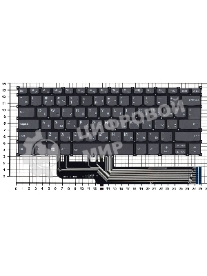 Клавиатура для ноутбука Lenovo XIAOXIN Air-14 2019 540S-14 черная с подсветкой