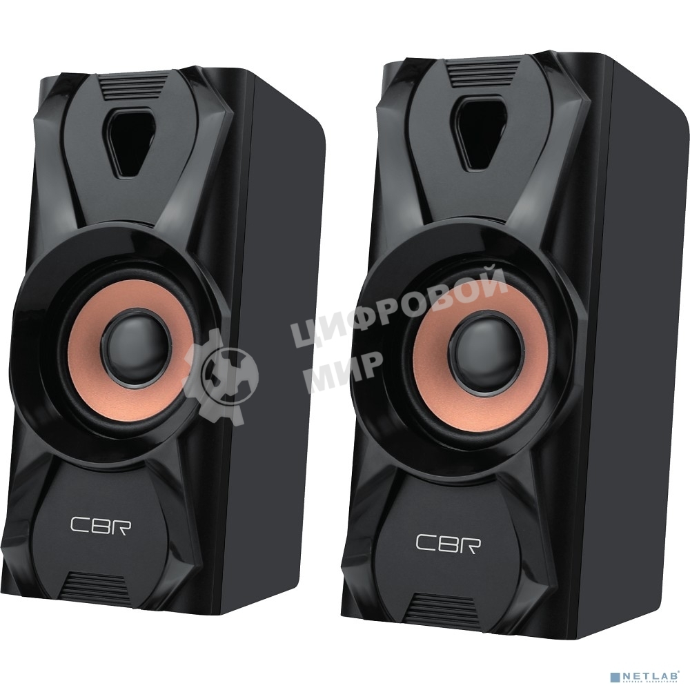 Акустическая система CBR CMS 720, 2.0, питание USB, 2х3 Вт (6 Вт RMS), материал корпуса пластик, 3.5 мм линейный стереовход, черный