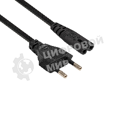 Кабель питания ноутбуков, аудио/видео ExeGate Special PCN-3S (Евровилка CEE7/16->C7, 2*0.5мм2, CCA, черный, 3м)