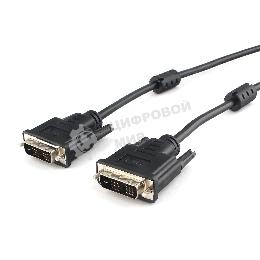Кабель DVI-D single link Cablexpert CC-DVIL-BK-10, 19M/19M, 3.0м, CCS, черный, экран, феррит.кольца, пакет