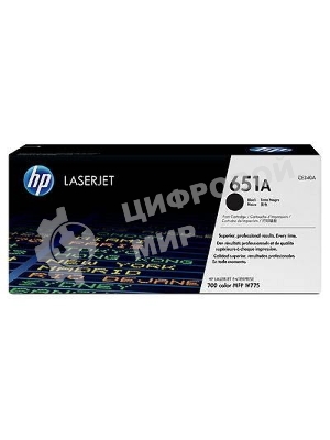 Картридж лазерный HP CE340A 651A черный для LaserJet 700 Color MFP 775 13500 стр.