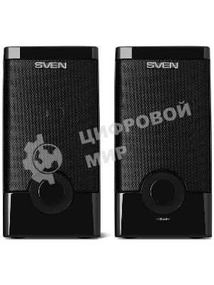 Колонки SVEN 318 черный USB-порт ПК, ноутбука или адаптер 5V DC