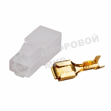 Клемма плоская Rexant гнездо 6.3 мм 1-1.5 мм² (РП-м 1.5-(6.3)) + колодка