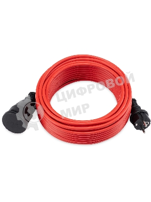 Удлинитель силовой Starwind ST-PS1.20/R-16 3x1.0 кв.мм 1 розет. 20 м ПВС 16A без катушки красный
