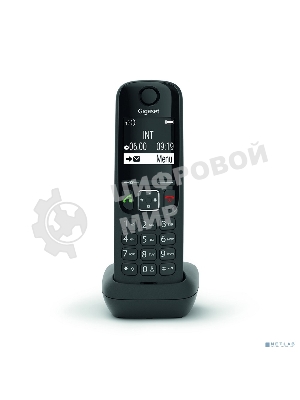Дополнительная трубка Dect Gigaset AS690HX черный для AS690