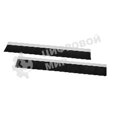 Комплект щеточного ввода в шкаф, универсальный, черный