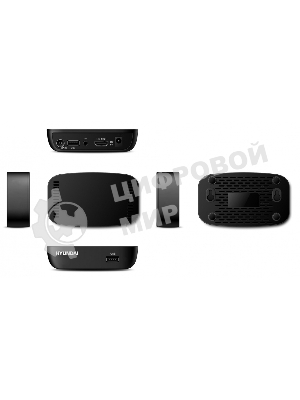 Приставка для цифрового ТВ Hyundai H-DVB460 черный, DVB-T2, DVB-T, DVB-C, HDMI, USB 2.0 х2