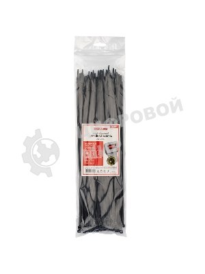 Хомут-стяжкa нейлоновая с тройным замком Rexant 350x4,8 мм, черная, упаковка 100 шт.