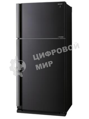 Холодильник Sharp SJ-XE55PMBK черный двухкамерный 388/148л морозилка сверху, No Frost