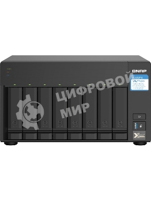 Сетевое хранилище без дисков SMB QNAP TS-832PX-4G 8-Bay NAS, AL324 64-bit quad-core 1.7GHz, 4Gb DDR4 SO-DIMM RAM (up to 1x16 Gb), 8 x 3.5