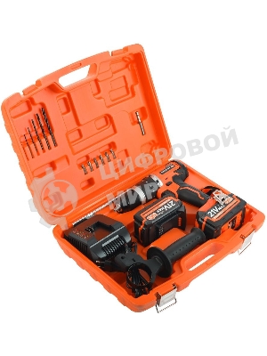 Дрель-шуруповерт Patriot BR 216UES-h, 21 В, 4 Ач, 60 Нм, бесщеточный