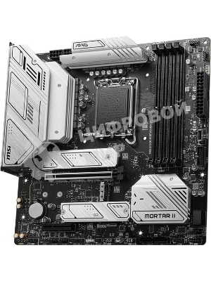Материнская плата MSI MAG B760M MORTAR WIFI II, LGA 1700, Intel B760, 4xDDR5, 4xSATA, 3xM.2, 1xPCIe 5.0 x16, 1xPCIe 4.0 x4, 1xHDMI, 1xDP, 1xUSB Type-C, 1x2.5Gb LAN, 3xUSB-A 2.0, 3xUSB-A 3.2 Gen 2, 5x3.5 мм, 7.1, mATX