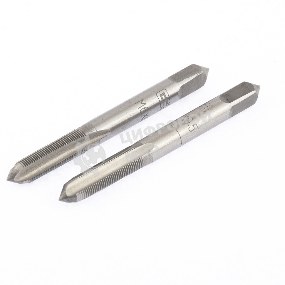 Метчик Сибртех ручной М6x0,5 мм,комплект из 2 шт.