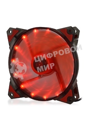 Вентилятор для корпуса Crown CMCF-12025S-1220 черный/красный, 120 мм, 1650 об/мин, 28 дБ, 3 pin