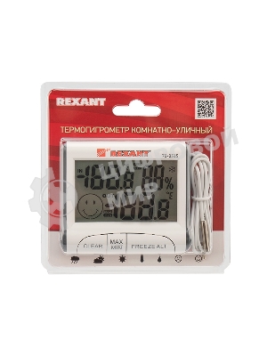 Метеостанции Rexant Термогигрометр комнатно-уличный
