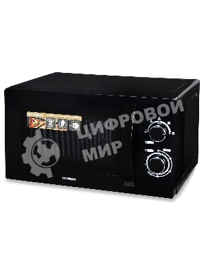Микроволновая печь Hyundai HYM-M2063 черный, 20 л, 700 Вт, переключатели - поворотный механизм