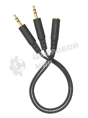 Адаптер аудио A4Tech AD-4P Jack 3.5 (f)/2xJack 3.5 (m) 0.2м. черный