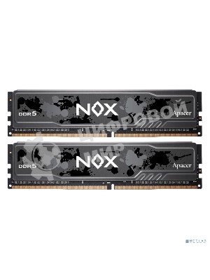 Оперативная память Apacer Nox, DDR5, 32Gb (2x16Gb), 6000MHz, CL40, DIMM, радиатор, черный