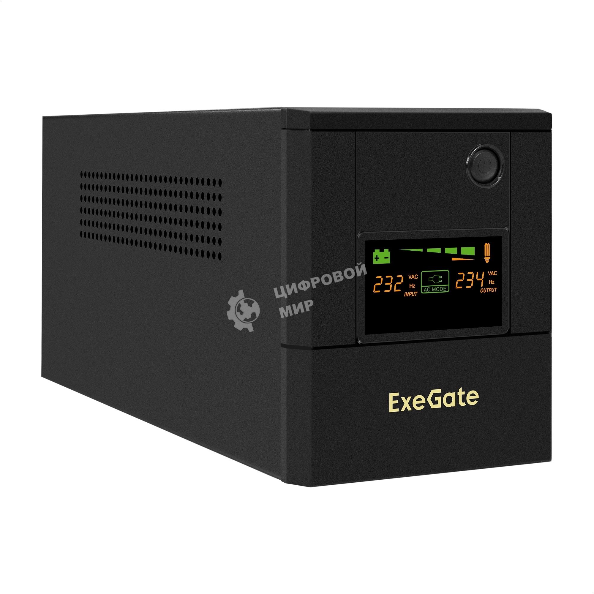 Источник бесперебойного питания ExeGate Smart LB-2000.LCD.AVR.8C13 (2000VA/1200W, цветной LCD, AVR, 8 хC13, батарея 12V 9Ah - 2 шт., металлический корпус, Black)