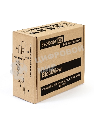 Веб-камера ExeGate BlackView C525 HD 1280x720, 30 кадр/с, USB Type-A, микрофон (шумоподавление), шторка приватности, универсальное крепление