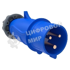 Вилка эл. каб. 16А 2P+PE 220В IP44 MAGNUM ССИ-013 IEK PSN01-016-3