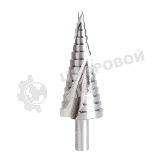 Сверло по металлу ступенчатое Kranz ТИТАН 4,0-30,0 мм 98 мм 65 HRC Р6М5 TiN