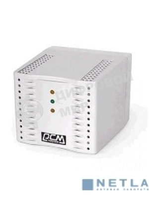  Стабилизатор напряжения Powercom Voltage Regulator, 2000VA, White, Schuko