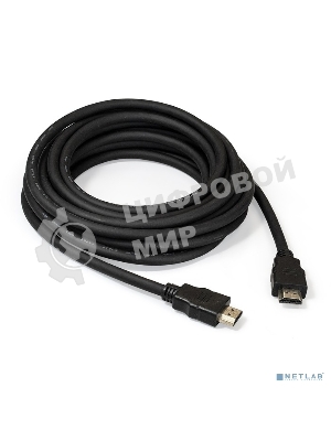 Кабель HDMI Exegate EX287732RUS EX-CC-HDMI2-5.0 (19M/19M, v2.0, 5м, 4K UHD, Ethernet, позолоченные контакты)