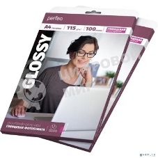фотобумага Perfeo PF-GLA4-115/100 Бумага Perfeo глянцевая100л, A4 115 г/м2 (G12)