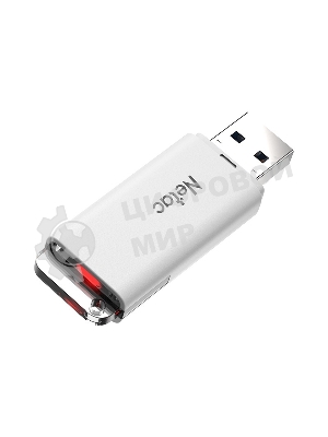 Флешка USB Netac U185 (NT03U185N-016G-20WH), 16Gb, USB 2.0, R/W 25/10, белый/серый