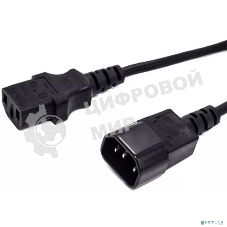 Кабель питания Filum FL-PC16-C13-C14-1.8M С13- C14, 3х1 мм?, 220В, 10A, черный, 1.8 м.[FL-PC16-C13-C14-1.8M]