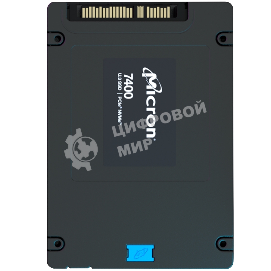 Накопитель SSD Micron 7400 PRO, 1920Gb, SSD, U.3, NVMe, PCIe 4.0 x4, 3D TLC, R/W 6500/2200MB/s, IOPs 430 000/95 000, 3500TBW, DWPD 1 (5 лет)