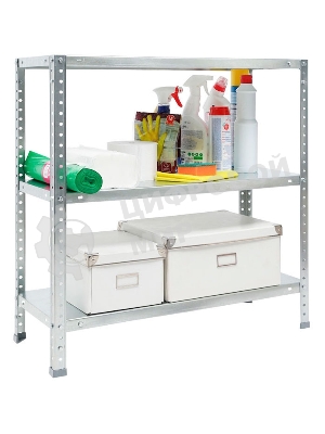 Стеллаж Практик ES пол.:3 разборная 750x750x300мм серый