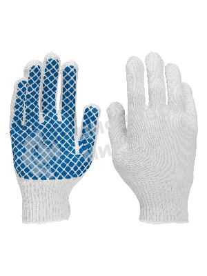 Перчатки трикотажные, ПВХ-покрытие 