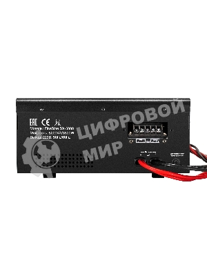 Источник бесперебойного питания (инвертор, синус, для котла, настенный) ExeGate FineSine SX-5000.LCD.AVR.2SH.T 5000VA/3500W, чистая синусоида, цветной LCD-дисплей, AVR, 2*Schuko+клеммы, линейно-интерактивный, внешняя батарея 48В до 200А·ч (поставляется отдельно), крепление настенное, черный