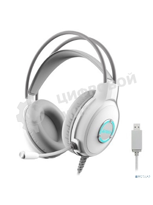 Гарнитура A4Tech Fstyler FH300U белый, проводная, подсветка