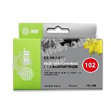 Картридж струйный Cactus CS-PFI102Y желтый (130мл) для Canon IP iPF500/iPF600/iPF700/MFP M40/iPF765/LP17/LP24