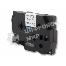 Картридж ленточный Cactus CS-TZ241 18 мм, 8 м, черный шрифт, белый фон, для BROTHER 1230/1280/1280VP/2700VP