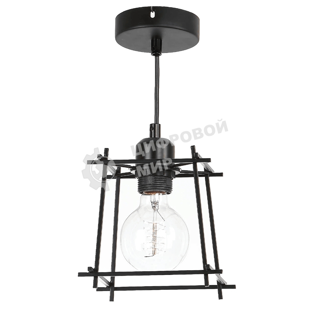Светильник потолочный Hiper Подвес 1хЕ27х60Вт черный H046-0