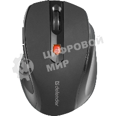 Мышь беспроводная Defender Ultra MM-315 черный, 1600 dpi, радиоканал, USB, кнопки - 6