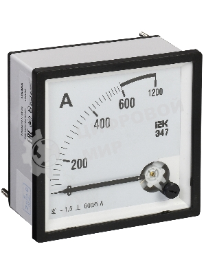 Амперметр Э47 72х72мм 600/5А кл. точн. 1.5 IEK IPA10-6-0600-E